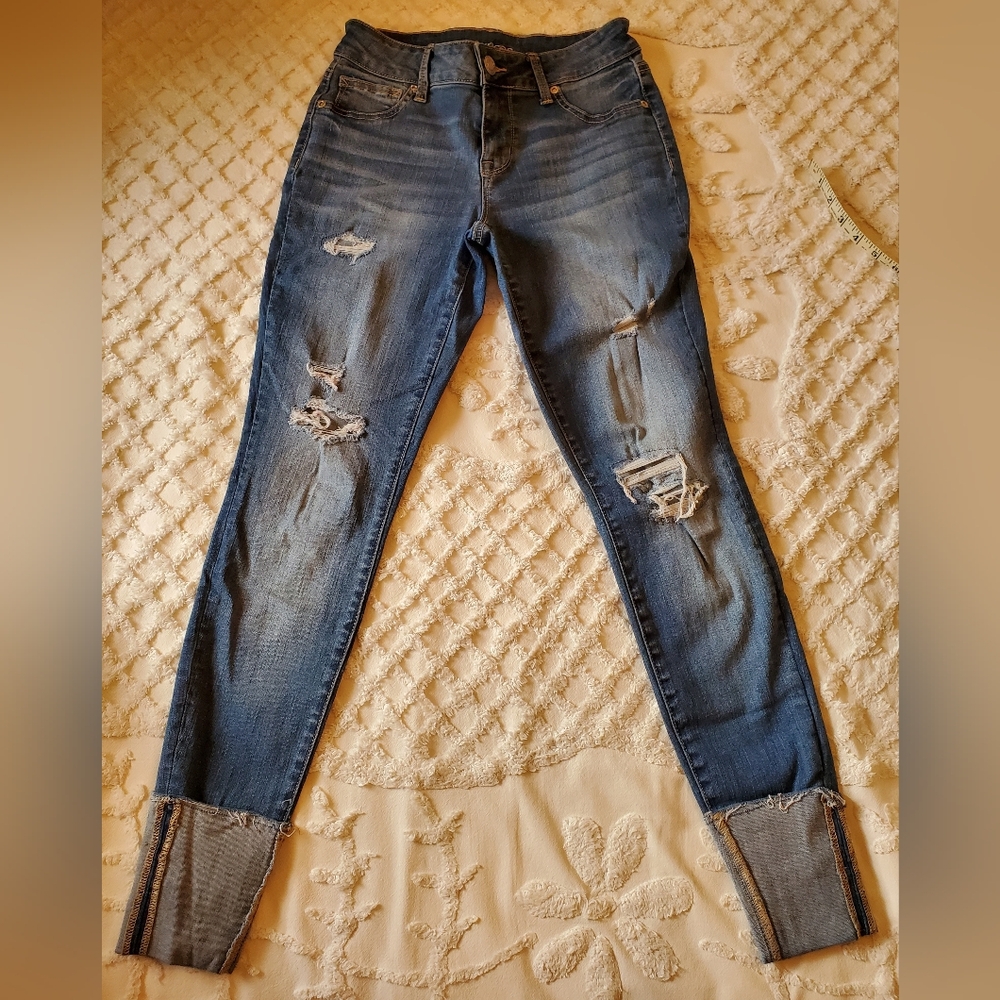 Maurices Destroyed Cuffed Jeans